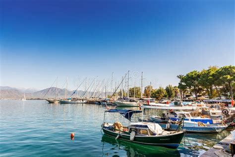 Fethiye Harbour Turkey Promenade Of City Of Fethiye Editorial Stock