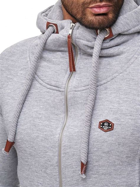 Redbridge Herren Pullover Kapuzenpullover Zip Hoodie Hoher Kragen