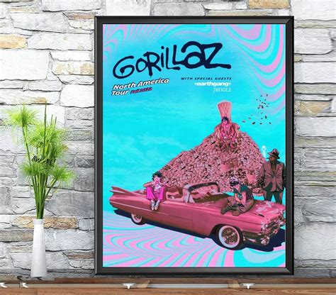 Gorillaz North America Tour 2022 Poster Gorillaz Fall Tour 2022 Poster