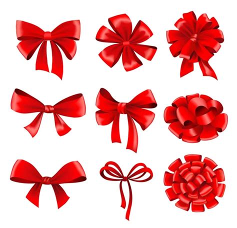 Collection Of Ribbon Bows Stock Vector Image By Tikir