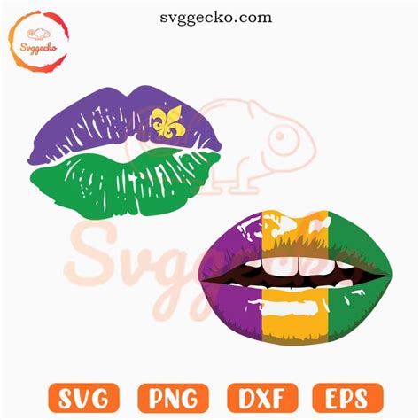 Mardi Gras Lips Svg New Orleans Girls Svg Nola Festival Funny Svg Png