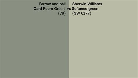 Farrow And Ball Card Room Green 79 Vs Sherwin Williams Softened Green