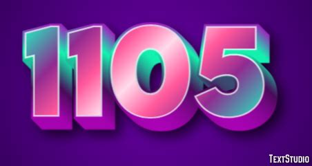 1105 Text Effect and Logo Design Number