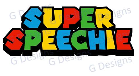 Super Speechie Png Super Mario Inspired Etsy