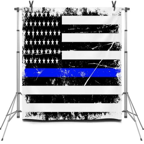 Police Backdrops Police Support Usa Flag Backdrop Black White Etsy