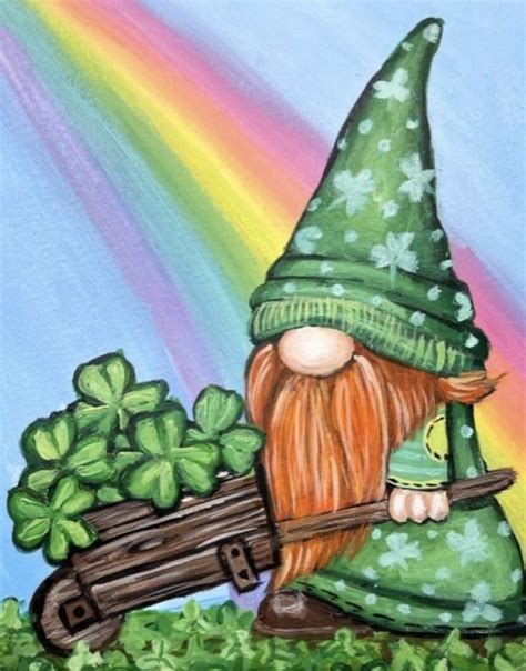 Pin By Craig Parker On Art Saint Patricks Day Art Gnome Paint Gnome