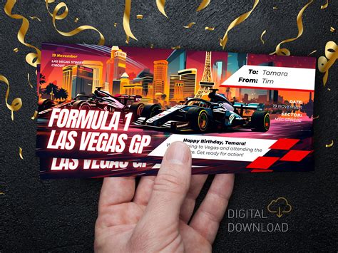 Editable Formula 1 Ticket Las Vegas Grand Prix F1 Las Vegas Gp Digital