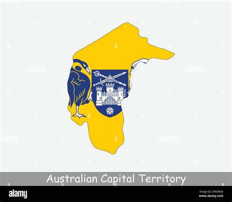 Australian Capital Territory Map Flag. Map of Federal Capital Territory ...