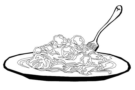 Coloriage Spaghetti Imprimer