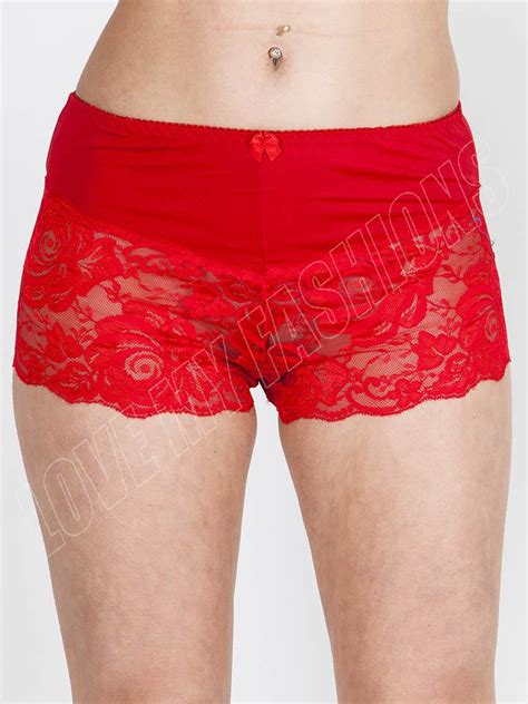 New Womens Ladies Sexy Small Flower French Lace Boxer Shorts Underwear Pant Size Ebay