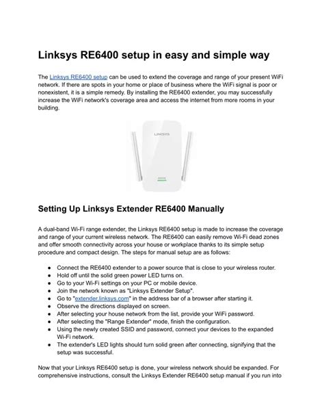 PPT Linksys RE6400 Setup In Easy And Simple Way PowerPoint