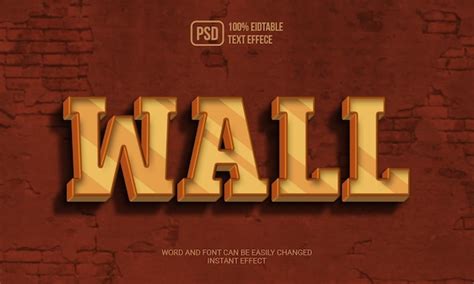 Effet De Style De Texte Mural Psd Premium