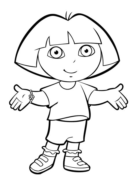 Atividade Para Colorir Dora Aventureira Arquivo Para Imprimir