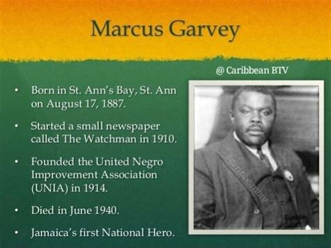 Marcus Garvey Caribbeanbtv Jamaica History Jamaicanculture