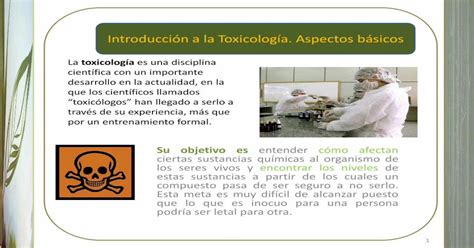 Introducción A La Toxicología Aspectos Básicos Pdf Document