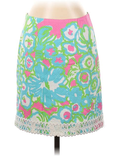 Lilly Pulitzer 100 Cotton Pink Casual Skirt Size 2 62 Off Thredup