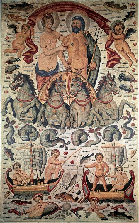 Byzantinische Kunst Triumph Von Neptun Und Amphitrite Neptun Und