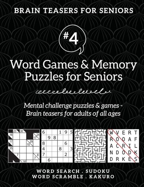 Brain Teasers For Seniors 4 Word Games And Memory Puzzles For