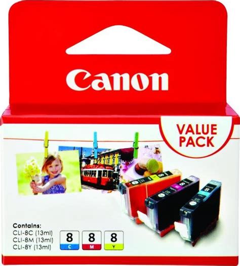 Canon CLI 8 Ink Cartridge COMBO VALUE PACK Cmy Bol