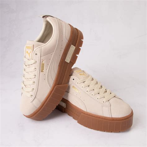 Womens Puma Mayze Platform Athletic Shoe Oatmeal Gum Journeys