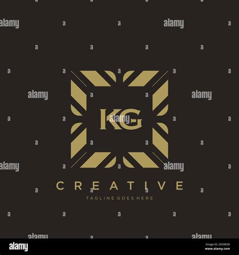 Kg Initial Letter Luxury Ornament Monogram Logo Template Vector Stock