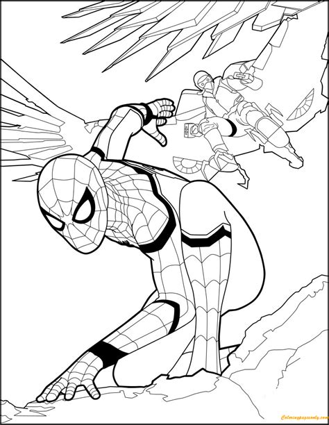 Spider Man Far From Home Coloring Pages Coloringpages2019