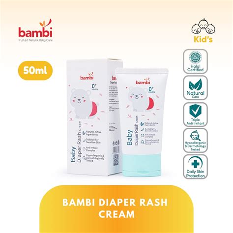 Jual Bambi Baby Diapers Rash Cream Ml Shopee Indonesia