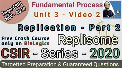 Dna Replication All Replicative Enzymes Replisome Unit Csir