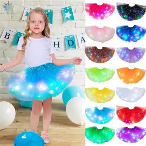 Saia Tule Adulto Tutu Luz Led Pisca Glitter Carnaval Cm Mercadolivre