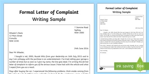 Supreme Info About Formal Complaint Letter Format Sample Leadership