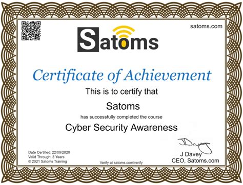 Online Cyber Security Training Course Satoms