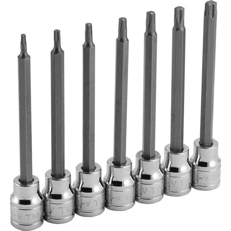 Neiko 38in Drive Extra Long Torx Bit Socket Set 7 Piece