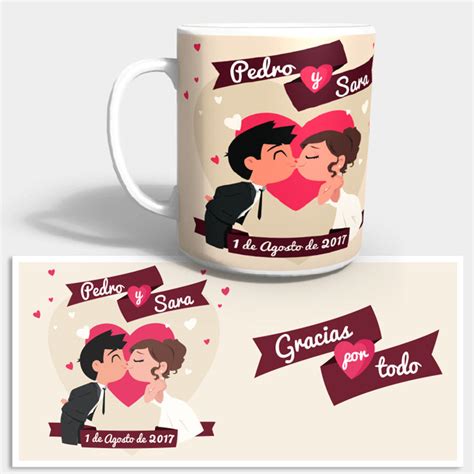 Taza Personalizada Para Detalle Boda