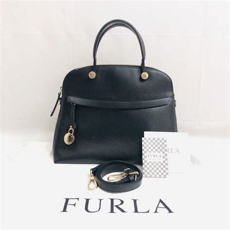 48％割引ブラック系新発売 （未使用に近い）furla フルラ パイパー人気の黒 ハンドバッグ バッグブラック系 Otaonarenanejp