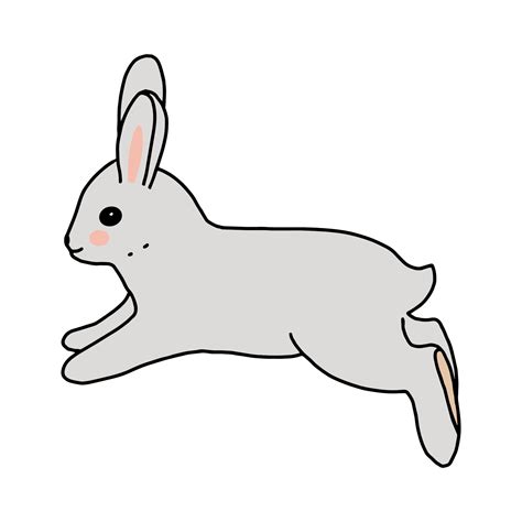 dessin de ligne de contour dessiné à la main de lapin lapin de pâques