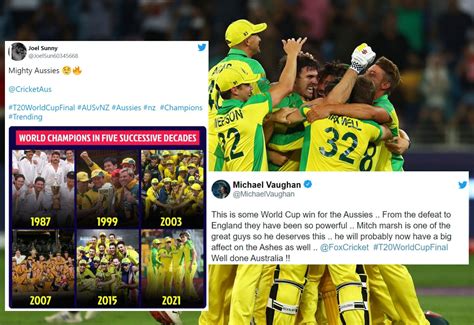 T20 World Cup 2021 Mighty Aussies Twitter Erupts As Australia Wins