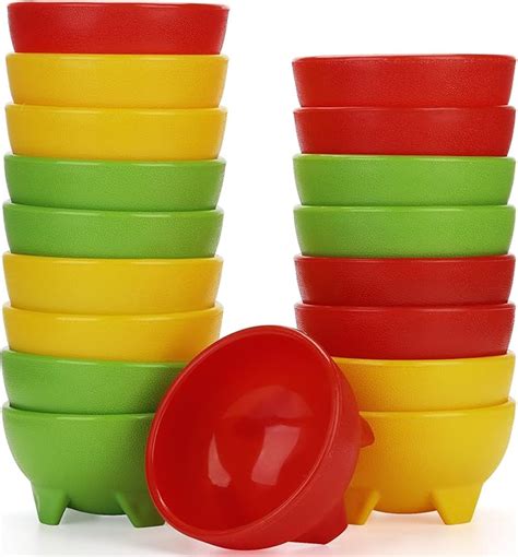 Zeayea Set Of 18 Salsa Bowls 12 Oz Plastic Dipping Bowls