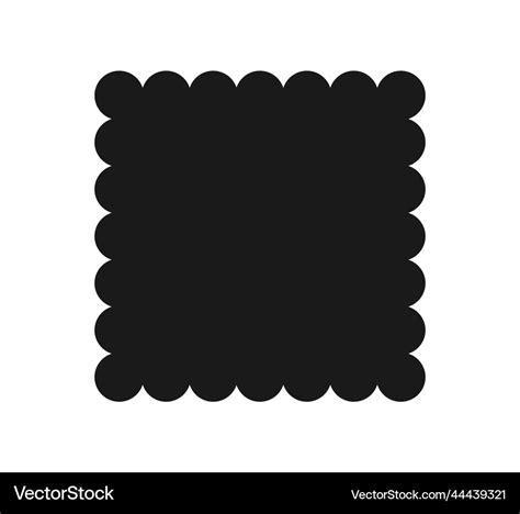 Square Scalloped Frame Edge Rectangle Royalty Free Vector