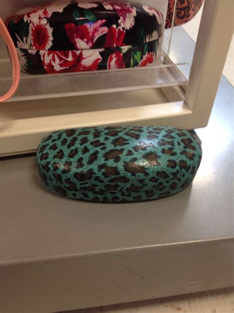 Eyes On Europe Blue Cheetah Print Sunglasses Case Cheetah Print