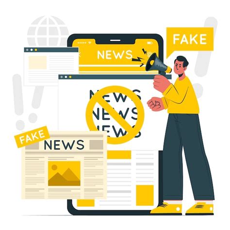 Ilustración Del Concepto De Noticias Falsas Vector Gratis