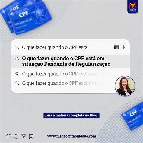 Cpf Pendente De Regulariza O Saiba O Que Isso Significa E Como