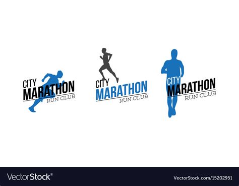 City marathon logo Royalty Free Vector Image - VectorStock