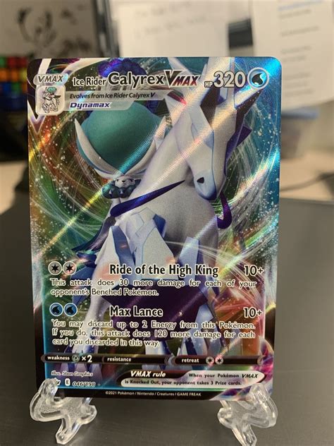 Pokemon Tcg Ice Rider Calyrex Vmax Chilling Reign Holo Ultra