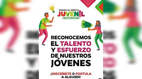 Convoca A J Venes A Participar Por El Premio Al M Rito Juvenil En