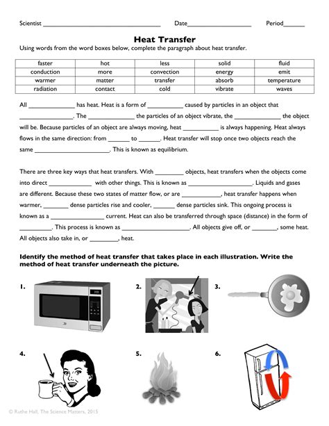 Types Of Heat Transfer Worksheet