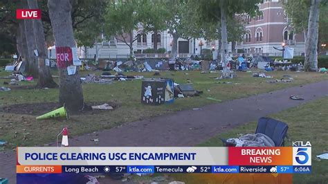 Officers Clear Pro Palestinian Protest Encampment At USC YouTube