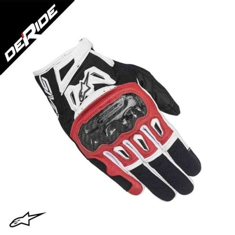 Jual Sarung Tangan Alpinestars SMX 2 AIR CARBON V2 LEATHER BLACK RED