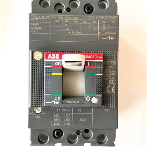 ABB Moulded Case Circuit Breaker MCCB XT1C 160 TMD 100 1000 3P F F 3P