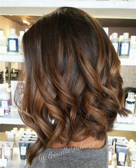 Looks With Caramel Highlights On Brown And Dark Brown Hair