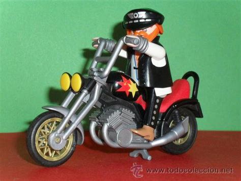 Playmobil Apreciado Motero Harley Davidson Moto Vendido En Venta